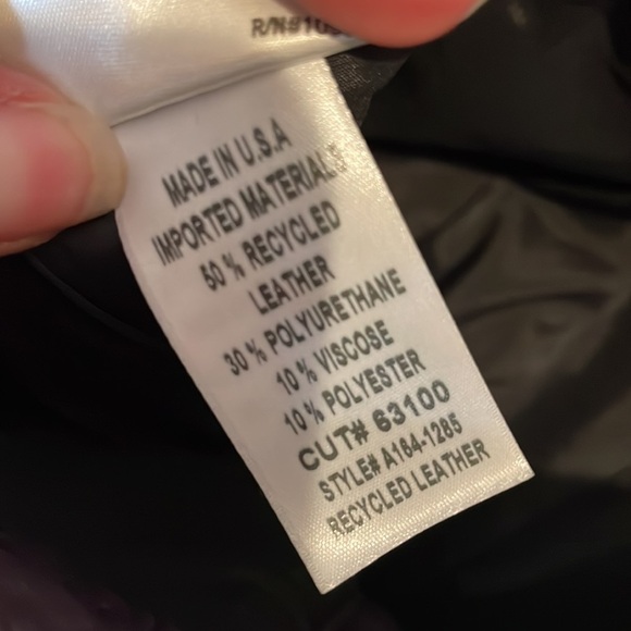 NEW! AGOLDE 90’s Pinch Waist Recycled Leather Straight Crop Pants 24 Purple - Picture 6 of 10